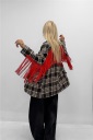 giacca con frange colorate fringes